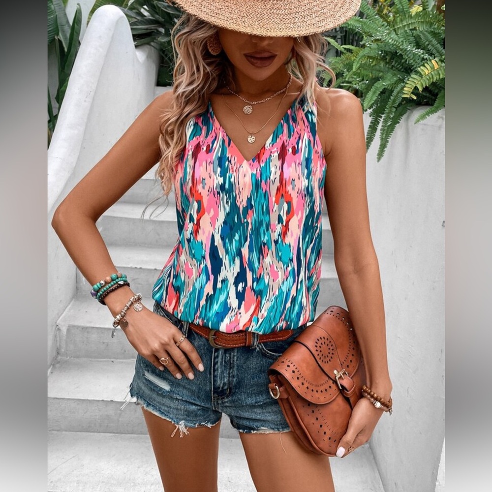**NEW** SHEIN Vibrant Multicolor Blouse - S